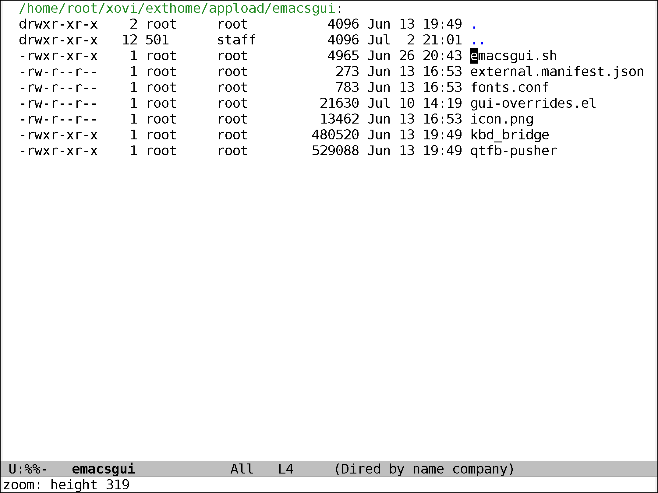emacsgui — GUI Emacs on e-ink screenshot