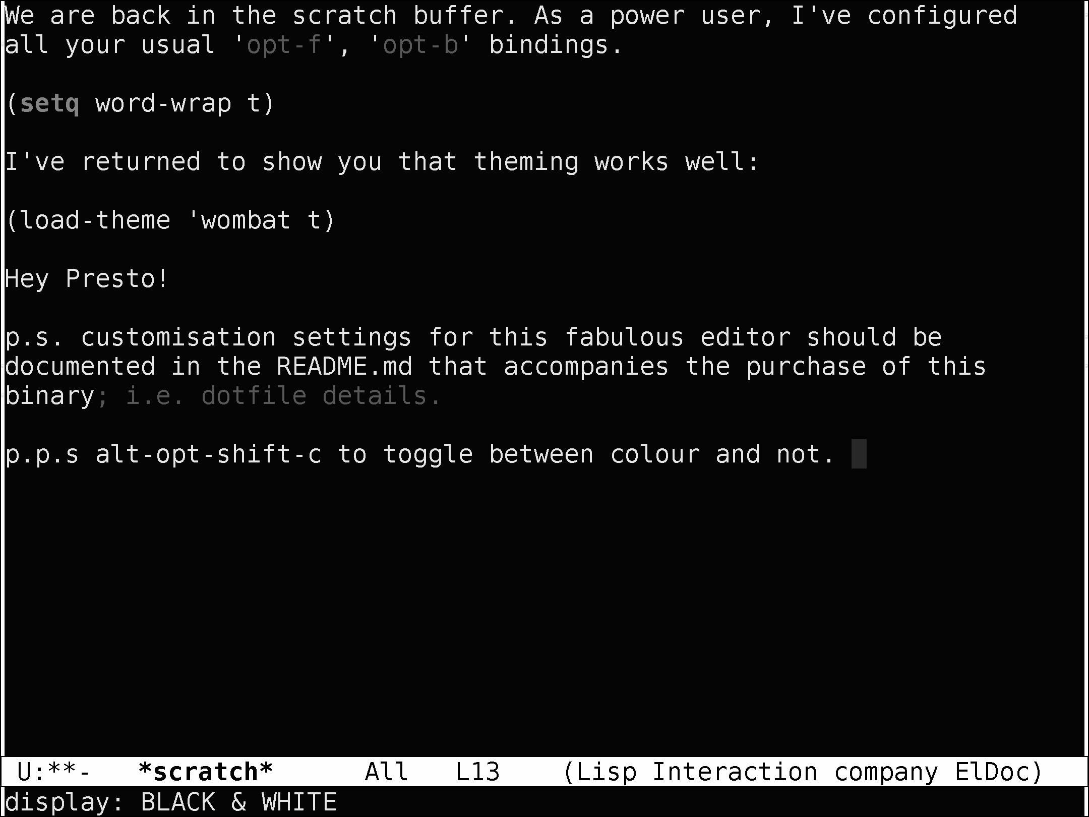 emacsgui — GUI Emacs on e-ink screenshot