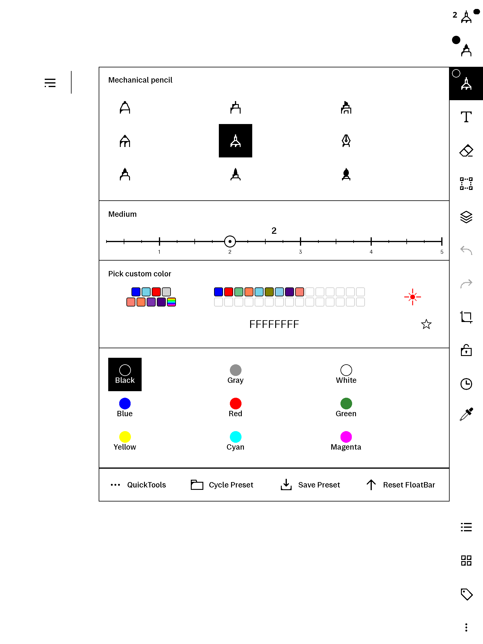 freeColour — a custom colour picker for the Paper Pro screenshot